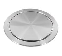 Gruita Couvercle de Poubelle Simple avec Œillet Intégré pour Comptoir Rond, Couvercle Encastré, Petite Poubelle pour Cuisine, Salle de Bain, Bureau