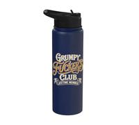 Grumpy Club Lifetime Member Funny Sarcastic Humour Stainless Steel Insulated Water Bottle