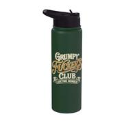 Grumpy Club Lifetime Member Funny Sarcastic Humour Stainless Steel Insulated Water Bottle