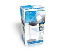 Grundig 871125215713, lampe de bureau LED, plastique, blanc, 14 x 17 x 48 cm