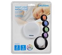 Grundig 871125241347, veilleuse LED avec changement de couleur, plastique, blanc, 7 x 7 x 4,8 cm