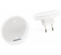 Grundig 871125241348, veilleuse LED avec farbewechsel, Lot de 2, Plastique, Blanc, 7 x 7 x 4,8 cm