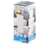 Grundig 871125254117, lampe de table en verre (env. 10 x 26,5 cm), verre blanc, 10 x 10 x 26,5 cm