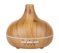Grundig Diffuseur d'huiles essentielles 300 ml Humidificateur LED Minuterie Sans fil Brun Bambú