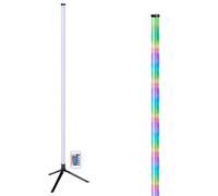 Grundig Lampadaire LED 120 cm - Lampe sur Pied RGB avec Télécommande - Light Bare pour Salon et Chambre - Alimentation USB - avec 4 Modes d'Éclairage et 60 LED - pour Gaming