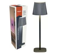 GRUNDIG Lampe de Chevet LED - Lampe de Table sans Fil avec RGB et 4 Modes D’Éclairage - Dimmable avec USB-C - Tap Light - 10,5 x 10,5 x 36 cm