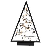 GRUNDIG Lampe décorative en Forme d'arbre - 25 Points Lumineux - Lumière Blanche Chaude - Fonctionne avec 2 Piles AA - Forme d'arbre décorative pour l'intérieur - Matériau : Bois - 27 x 5,1 x 40 cm