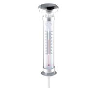 Grundig Lampe solaire avec thermomètre – LED pour extérieur – Gris anthracite