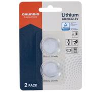 GRUNDIG - Lot de 2 piles boutons lithium CR2032 GRUNDIG - Réf. 871125201856