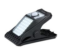 Grundig Lumiere Solaire Exterieur Clip - Lampe Solaire avec Capteur de Mouvement - Lampe Exterieur à Lumière Blanche Froide - 3 Modes de Lumière Différents - Autonomie de la Batterie 6-8 Heures
