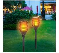 GRUNDIG Torche solaire - 72 LED - 1200 mAh - Effet flamme vacillante - Ø 12 x H78 cm