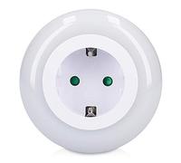 GRUNDIG Veilleuse LED Prise Électrique - Veilleuse Enfant Bébé avec Capteur de Luminosité et Prise Intermédiaire - Lampe de Nuit Chambre Couloir