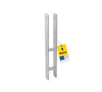 GRUNDLINE Support de poteau d'ancrage en H 7 x 7 mm - Ancrage de poteau - Support de poteau à sceller dans le béton - Pied de support - Chaussure de poutre - Support de poteau - Connecteur en bois