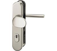 Grundmann Garniture de sécurité 2552 en forme de L avec protection anti-arrachage, pour tige carrée de 8,5mm, RC3, inox mat