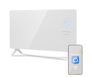 GRUNKEL - Émetteur thermique GP-2000CT 2000 W | Panneau numérique avec Wi-Fi | 3 modes | Programmation 24 heures | Thermostat réglable | Application mobile | Panneau en verre | Sécurité enfant