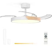 Grunkel SKYDUAL42, ventilateur de plafond, blanc, bois, pour plafond, plastique, métal, 44 dB, 106 cm