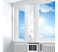 Gruntbear Joint de fenêtre universel pour climatiseur portable, 600 cm, joint de fenêtre portable AC avec fermeture éclair et fermeture adhésive, fonctionne avec sèche-linge, facile à installer