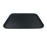 Grunwerg Plateau alimentaire antidérapant en caoutchouc super plastique, rectangulaire, 50 x 37 cm, noir