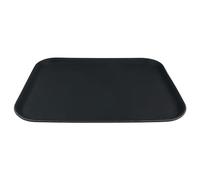 Grunwerg Plateau Alimentaire antidérapant en Caoutchouc Super Plastique, rectangulaire, 40 x 30 cm, Noir