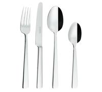 Grunwerg Westminster Coffret de 16 pièces en Acier Inoxydable 18/10, 4 x Couteaux de Table, Fourchettes de Table, Cuillères à Dessert, Cuillères à Café