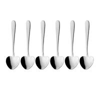 Grunwerg Windsor Carded Ensemble de cuillères à café en forme de cœur, acier inoxydable 18/0, lot de 6
