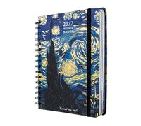Grupo Erik | Agenda 2027 Van Gogh - Semainier A5 à Spirale, Agenda Annuel | Agenda annuel 2027, semainier | Format A5 14,8 x 21 cm, spirale, couverture rigide | 176 pages | 2 pages de stickers
