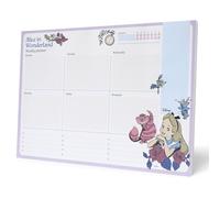 Grupo Erik Agenda hebdomadaire A4 - Cadeaux Disney Alice au pays des merveilles | Planificateur quotidien familial non daté, calendrier de bureau, 54 pages détachables | Cadeaux Disney de moins de 4,5