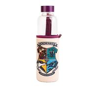 Grupo Erik - Bouteille en Verre Harry Potter, Poudlard - Capacité 50 cl | Inclut un Étui en Néoprène avec Dragonne | Gourde en verre