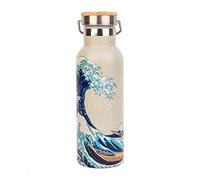 Erik Editores The Great Wave Of Kanagawa Hokusai Metal Bottle With Handle Clair Enfants