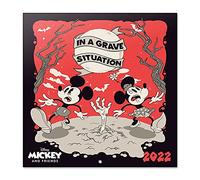 Grupo Erik - Calendrier 2022 Disney, Mickey & Minnie - 12 Mois | Calendrier Mural, De Janvier à Décembre 2022 | 30 x 60 cm, 6 langues, 1 Poster Inclus, Certifié FSC