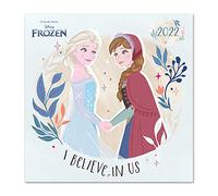 Grupo Erik - Calendrier 2022 La Reine des Neiges - 12 Mois | Calendrier Mural, De Janvier à Décembre 2022 | 30 x 60 cm, 6 langues, 1 Poster Inclus, Certifié FSC