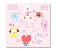 Grupo Erik | Calendrier 2027 Mural BT21, Calendrier 2027 Kawaii Mensuel | Calendrier Mensuel 2027 De Janvier à Décembre 2027 - 30 x 60 cm - Multilingue avec Français inclus - Mini Poster Inclus