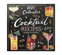 Grupo Erik | Calendrier 2027 Mural Cocktails, Calendrier 2027 Cuisine | Calendrier Mensuel 2027 - De Janvier à Décembre 2027 - 30 x 60 cm - Multilingue avec Français inclus - Grandes Cases