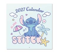 Grupo Erik | Calendrier 2027 Mural Disney Stitch, Calendrier 2027 Enfant | Calendrier Mensuel 2027 De Janvier à Décembre 2027 - 30 x 60 cm - Multilingue avec Français inclus - Mini Poster Inclus