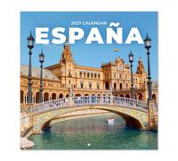 Grupo Erik | Calendrier 2027 Mural Espagne, Calendrier 2027 Voyage Mensuel | Calendrier Mensuel 2027 - De Janvier à Décembre 2027 - 30 x 60 cm - Multilingue avec Français inclus - Grandes Cases