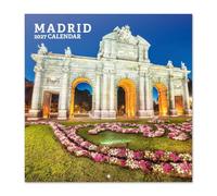 Grupo Erik | Calendrier 2027 Mural Madrid, Calendrier 2027 Voyage Mensuel | Calendrier Mensuel 2027 - De Janvier à Décembre 2027 - 30 x 60 cm - Multilingue avec Français inclus - Grandes Cases