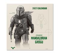 Grupo Erik | Calendrier 2027 Mural Mandalorian, Calendrier 2027 Star Wars | Calendrier Mensuel 2027 De Janvier à Décembre 2027 - 30 x 60 cm - Multilingue avec Français inclus - Mini Poster Inclus