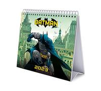 Grupo Erik - Calendrier De Bureau 2023 DC Comics, Batman - 12 Mois | 20 X 18 Cm, Calendrier Mensuel En Français, Janvier 2023 Ã€ Décembre 2023 | Sous Licence Officielle, Certifié FSC