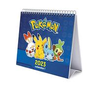 Grupo Erik - Calendrier De Bureau 2023 Pokémon 12 Mois | 20 X 18 Cm, Mensuel En Français, Janvier Ã€ Décembre Sous Licence Officielle, Certifié FSC, Avec Support Rigide CS23034