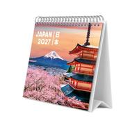 Grupo Erik Calendrier de Bureau 2027 Japon - Calendrier de Table | Planificateur Mensuel, 12 Illustrations, 2 Formats, Boîte de Protection, En 6 Langues