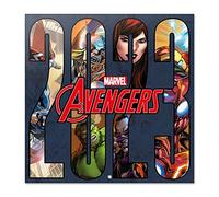 Grupo Erik - Calendrier Mural 2023 Marvel, Les Avengers - 12 Mois | 30 x 60 cm, Avec 1 Poster Inclus, Sous Licence Officielle et Certifié FSC | Calendrier en Français Janvier 2023 à Décembre 2023