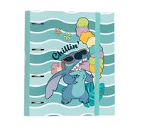 Grupo Erik | Classeur A4 4 Anneaux Disney Stitch | Fourniture Scolaire | Classeur Rigide 4 Anneaux | Format A4 27 x 32 cm, Fourniture Scolaire, Organiseur de Bureau