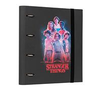 Grupo Erik - Classeur A4 4 Anneaux Stranger Things | Classeur Rigide 4 Anneaux, Fournitures Scolaires et Bureau, Organiseur Documents | 27 x 32 cm