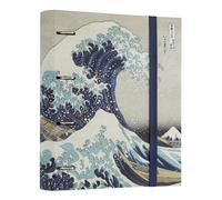 Grupo Erik - Classeur A4 4 Anneaux - Vague de Kanagawa - Classeur Rigide 4 Anneaux, Format 27 x 32 cm - Fournitures Scolaire, Organiseurs, Fournitures de Bureau