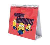 Grupo Erik CS23031 - Calendrier de Bureau 2023 Minions - 12 Mois - 20 x 18 cm, Calendrier Mensuel en Français, Janvier 2023 à Décembre 2023 - Sous Licence Officielle, Certifié FSC, avec Support Rigide