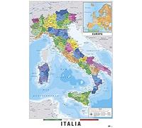 Grupo Erik Editores Carte Italie physique homme politique - poster, 91,5 x 61 cm