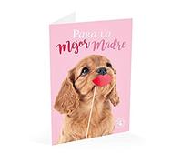 Grupo Erik Editores tf0309 Carte de vœux Studio Pets Chien pour la meilleure mère, 11.5 x 17 cm