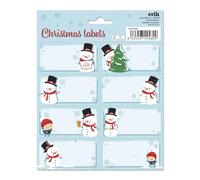 Grupo Erik - Étiquettes Cadeaux de Noël, Bonhomme de Neige, Étiquettes Autocollantes, Autocollants de Noël, Étiquette pour Cadeau