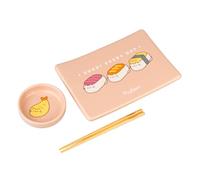 Grupo Erik | Kit Sushi Pusheen avec Baguettes Incluses | Cadeau Sushi | Vaisselle Japonaise Chat avec Assiette, Bol et Baguettes