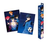 Grupo Erik Lot de 2 mini posters Blue Lock - 38 x 52 cm - Affiche d'art expédiée enroulée dans une boîte de protection - Blue Lock Gifts